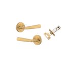 20806KIBPRIV60 - Copenhagen Lever - Round Rose (Inbuilt Privacy) - Brushed Brass - Privacy