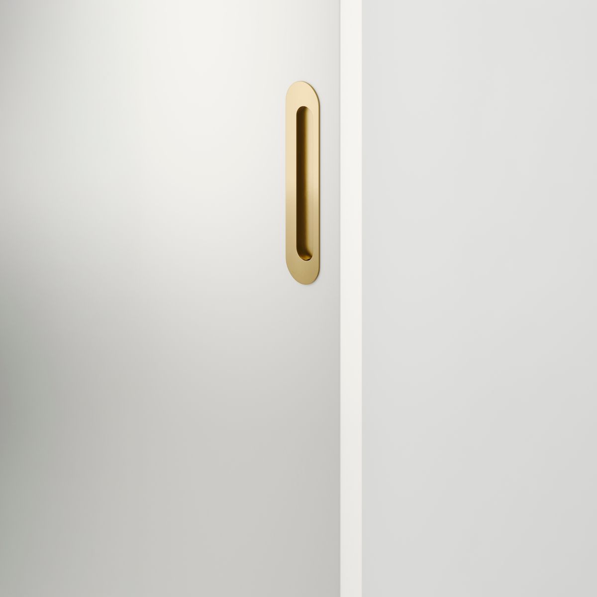 24160 - Puerto Flush Pull - Brushed Gold PVD - Passage