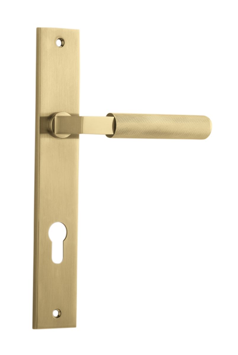 16252E85 - Brunswick Lever - Rectangular Backplate - Brushed Gold PVD - Entrance