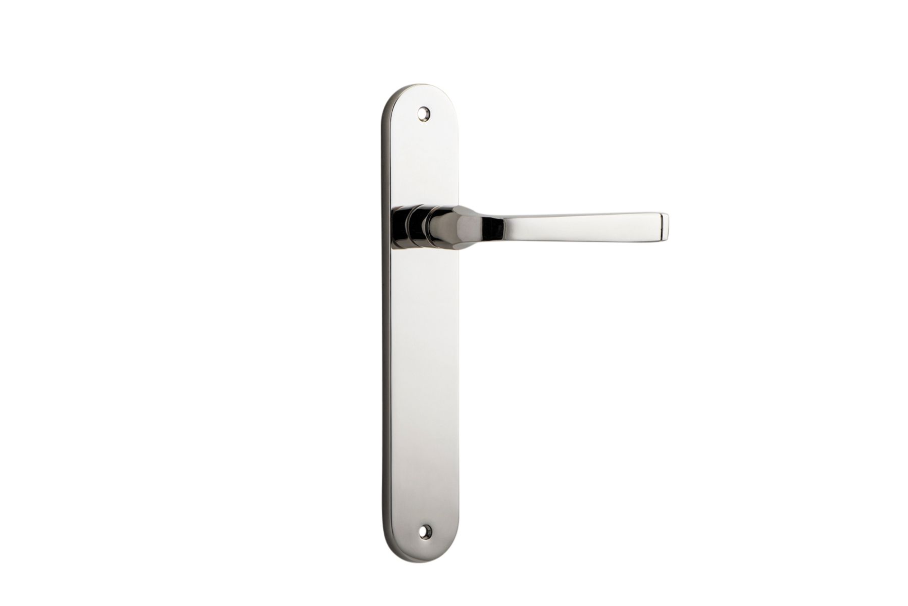 14232 - Annecy Lever - Oval Backplate - Polished Nickel - Passage