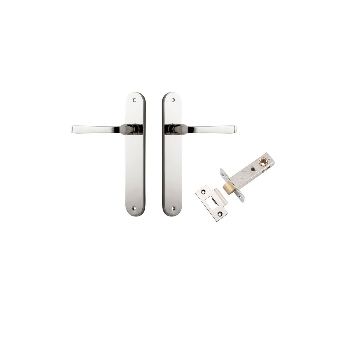 14232KPASS60 - Annecy Lever - Oval Backplate Passage Kit - Polished Nickel - Passage