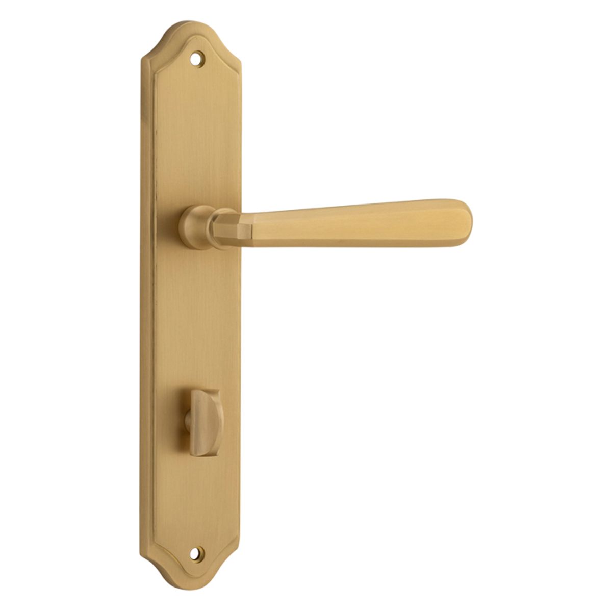 15374P85 - Copenhagen Lever - Shouldered Backplate - Brushed Brass - Privacy