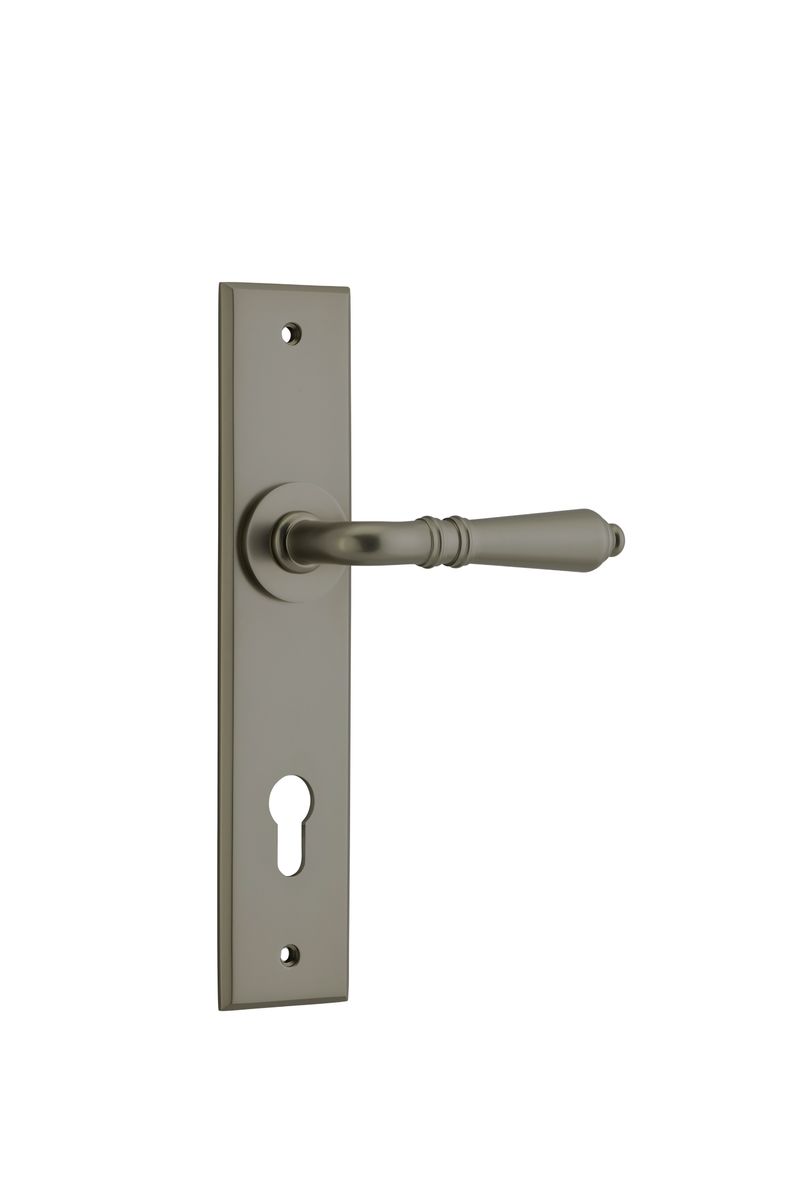 16814E85 - Sarlat Lever - Chamfered Backplate - Graphite PVD - Entrance