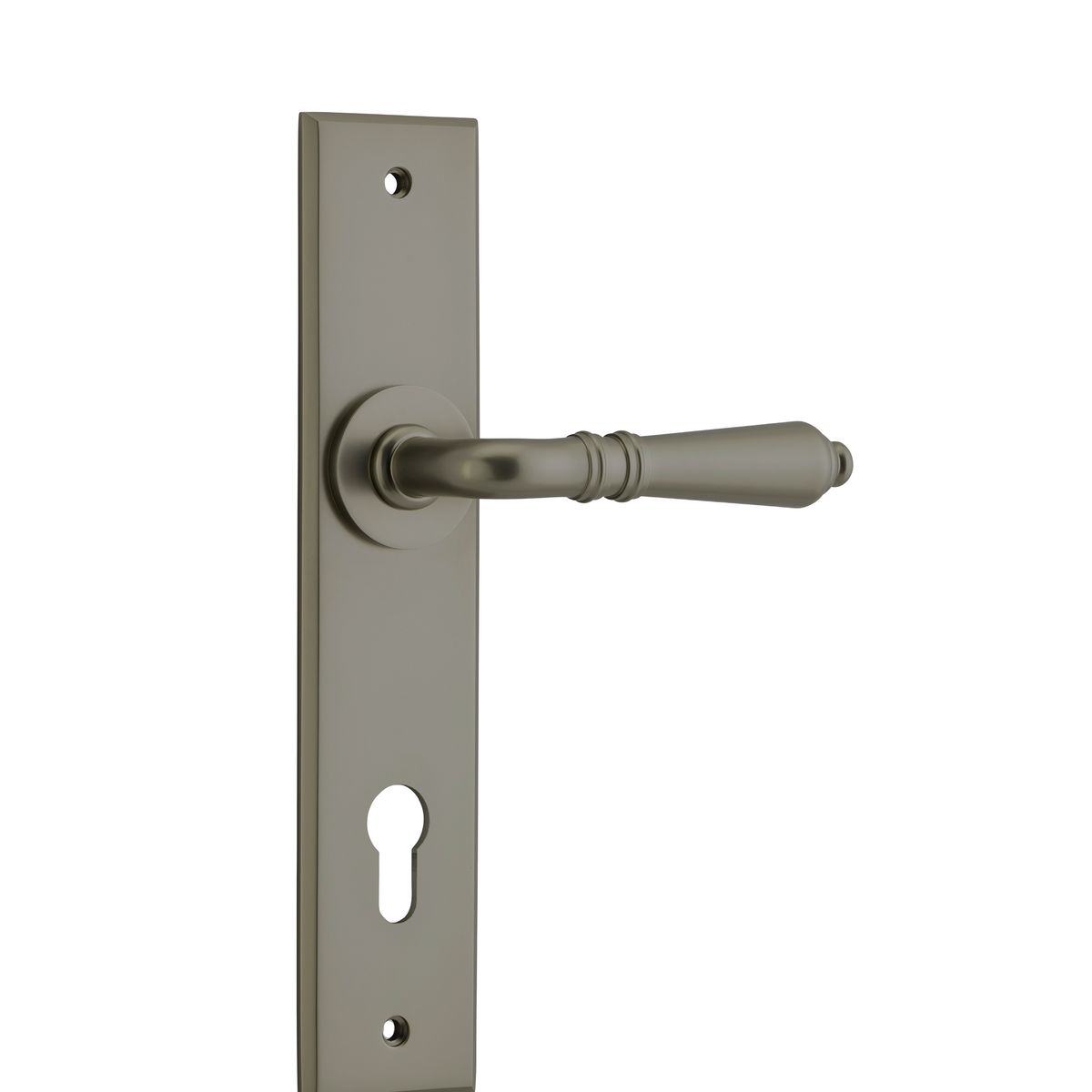 16814E85 - Sarlat Lever - Chamfered Backplate - Graphite PVD - Entrance