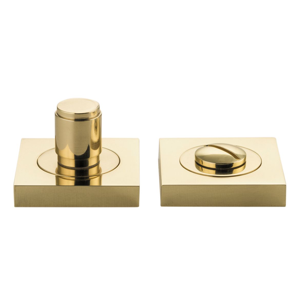20010 - Berlin Privacy Turn - Square - Polished Brass