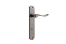 13924P85 - Stirling Lever - Oval Backplate - Distressed Nickel - Privacy