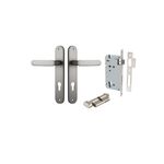 14764KENTR60KT - Bronte Lever - Oval Backplate Entrance Kit with High Security Lock - Satin Nickel - Entrance