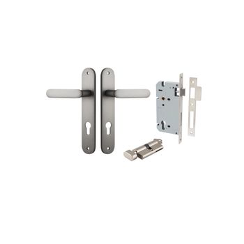 Bronte Lever - Oval Backplate Entrance Kit with High Security Lock
