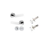 0334KPRIV60 - Bronte Lever - Round Rose Privacy Kit with Separate Privacy Turn - Polished Chrome - Privacy