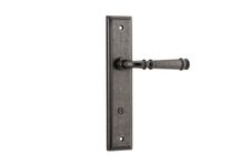 13742P85 - Verona Lever - Stepped Backplate - Distressed Nickel - Privacy