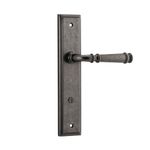 13742P85 - Verona Lever - Stepped Backplate - Distressed Nickel - Privacy