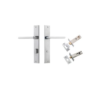 Baltimore Lever - Rectangular Backplate Privacy Kit with Privacy Turn