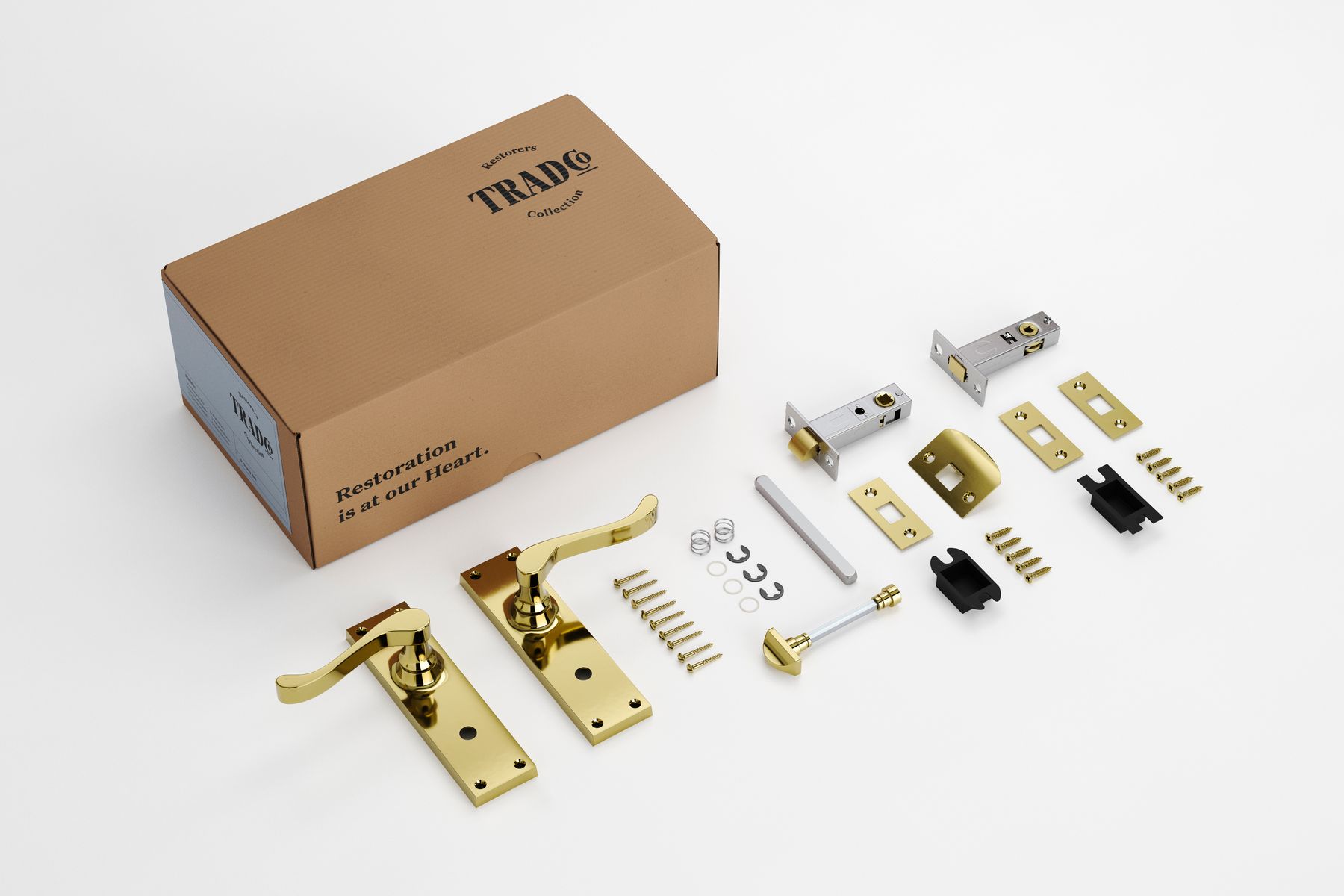 Victorian Lever - Long Backplate Privacy Set