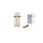 10270KENTR60KT - Como Lever - Oval Backplate Entrance Kit with High Security Lock - Polished Brass - Entrance