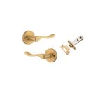 20796KIBPRIV60 - Stirling Lever - Round Rose (Inbuilt Privacy) - Brushed Brass - Privacy