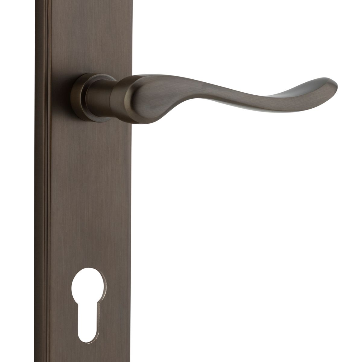 10922E85 - Stirling Lever - Shouldered Backplate - Signature Brass - Entrance