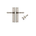 13780KPASS60 - Sarlat Lever - Chamfered Backplate Passage Kit - Distressed Nickel - Passage