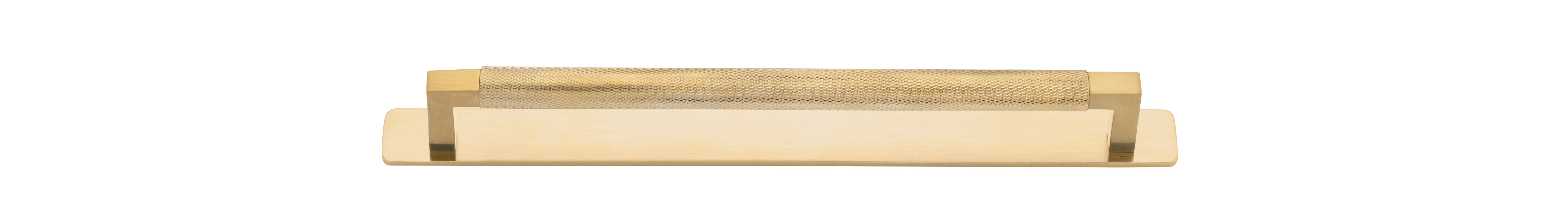 22120B - Brunswick Cabinet Pull with Backplate  - CTC256mm - Brushed Gold PVD