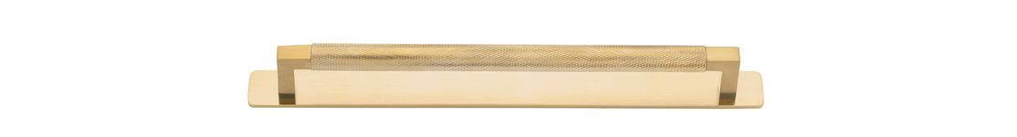 22120B - Brunswick Cabinet Pull with Backplate  - CTC256mm - Brushed Gold PVD