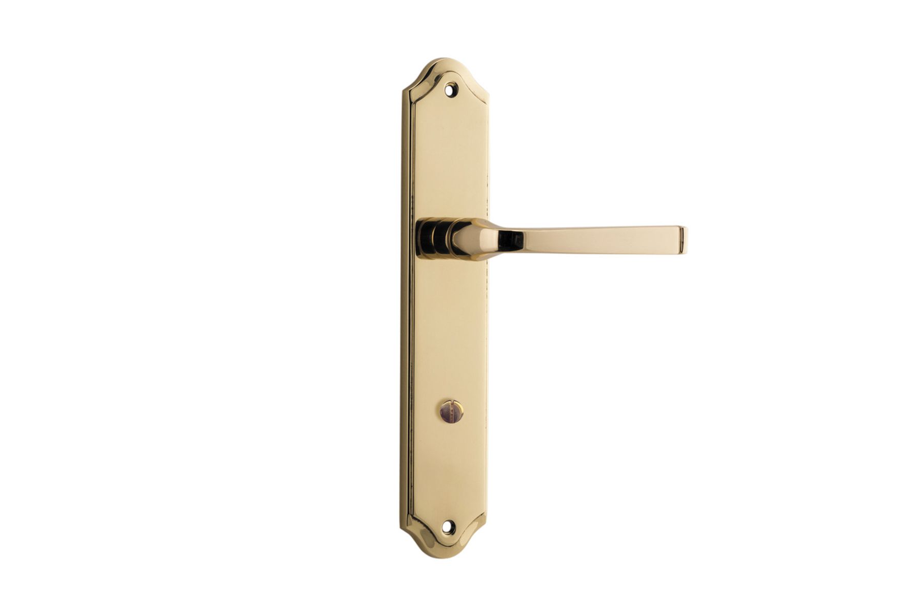 10220P85 - Annecy Lever - Shouldered Backplate - Polished Brass - Privacy