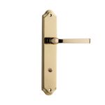 10220P85 - Annecy Lever - Shouldered Backplate - Polished Brass - Privacy