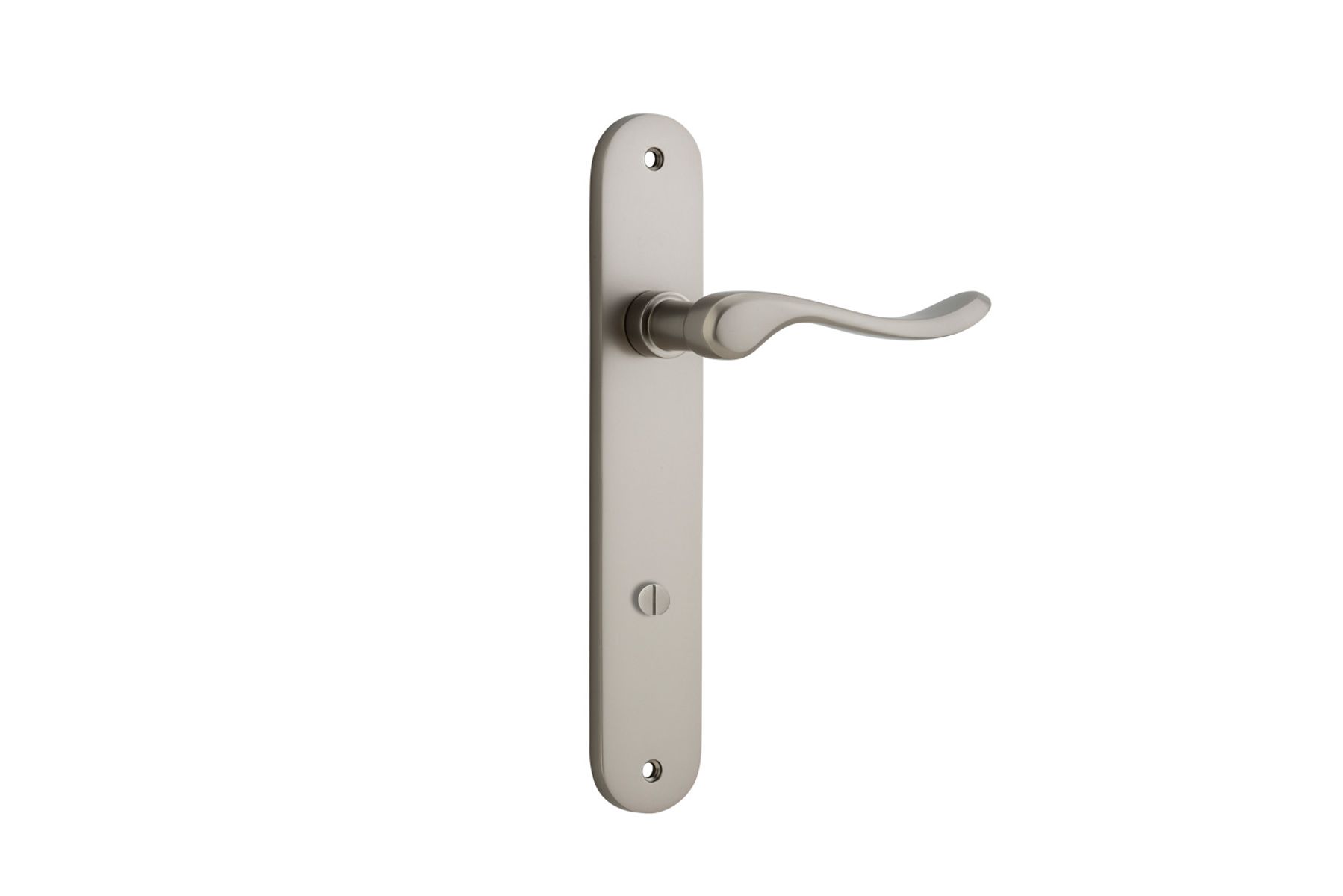 14924P85 - Stirling Lever - Oval Backplate - Satin Nickel - Privacy