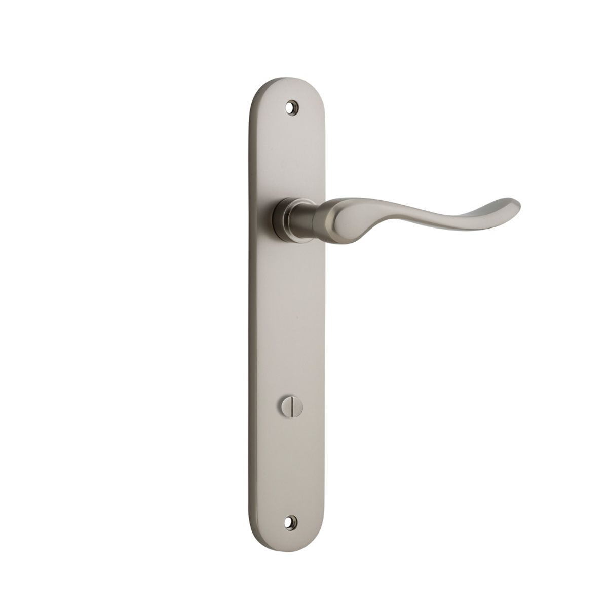 14924P85 - Stirling Lever - Oval Backplate - Satin Nickel - Privacy