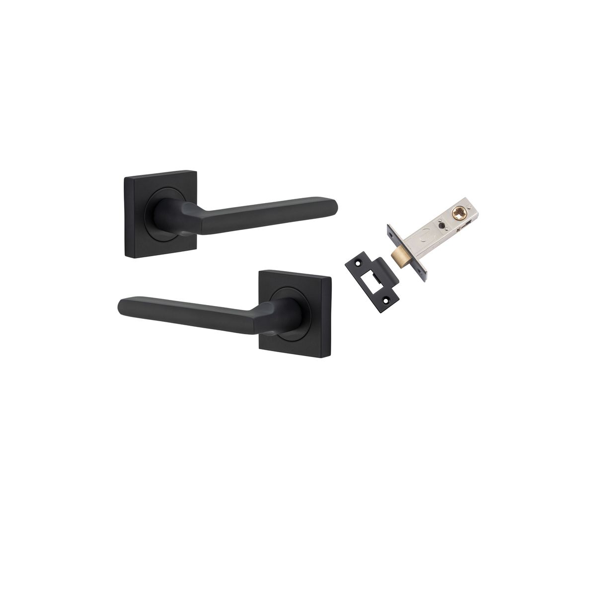 0273KPASS60 - Baltimore Lever - Square Rose Passage Kit - Matt Black - Passage