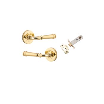 Verona Lever - Round Rose (Inbuilt Privacy)