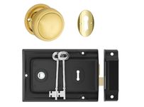 Rim Lock and Milled Edge Knob Passage Set