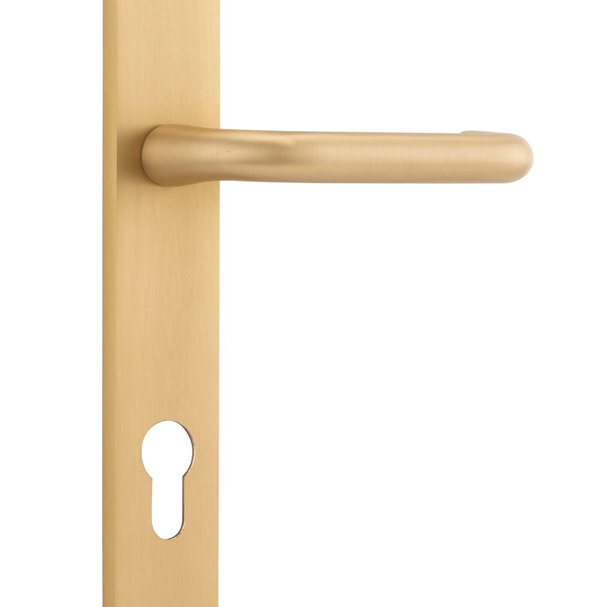15344E85 - Oslo Lever - Rectangular Backplate - Brushed Brass - Entrance