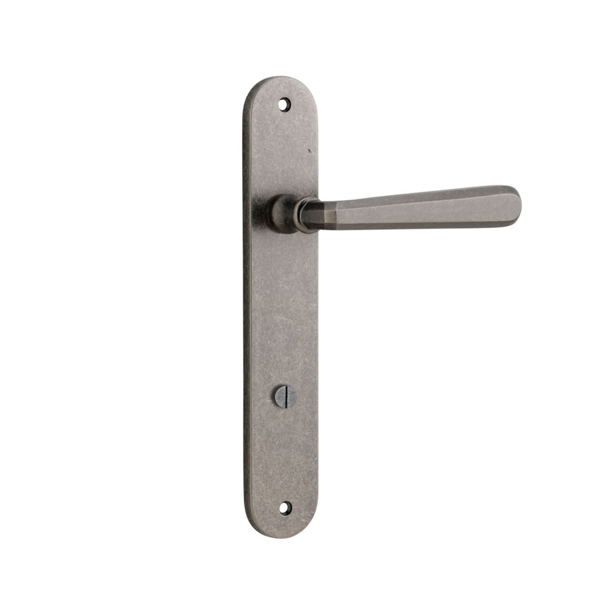 13876P85 - Copenhagen Lever - Oval Backplate - Distressed Nickel - Privacy