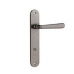 13876P85 - Copenhagen Lever - Oval Backplate - Distressed Nickel - Privacy