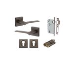 0431KENTR60KK - Como Lever - Square Rose Entrance Kit with High Security Lock - Signature Brass - Entrance