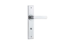 12368 - Osaka Lever - Chamfered Backplate - Brushed Chrome - Passage