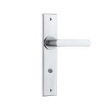 12368 - Osaka Lever - Chamfered Backplate - Brushed Chrome - Passage