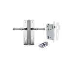 11742KENTR60KK - Verona Lever - Stepped Backplate Entrance Kit with High Security Lock - Polished Chrome - Entrance