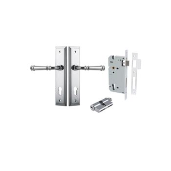 Verona Lever - Stepped Backplate Entrance Kit with High Security Lock