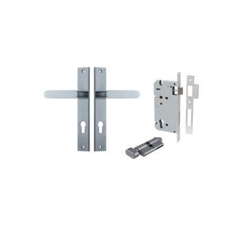 Bronte Lever - Rectangular Backplate Entrance Kit with High Security Lock