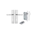 11736KENTR60KK - Sarlat Lever - Stepped Backplate Entrance Kit with High Security Lock - Polished Chrome - Entrance
