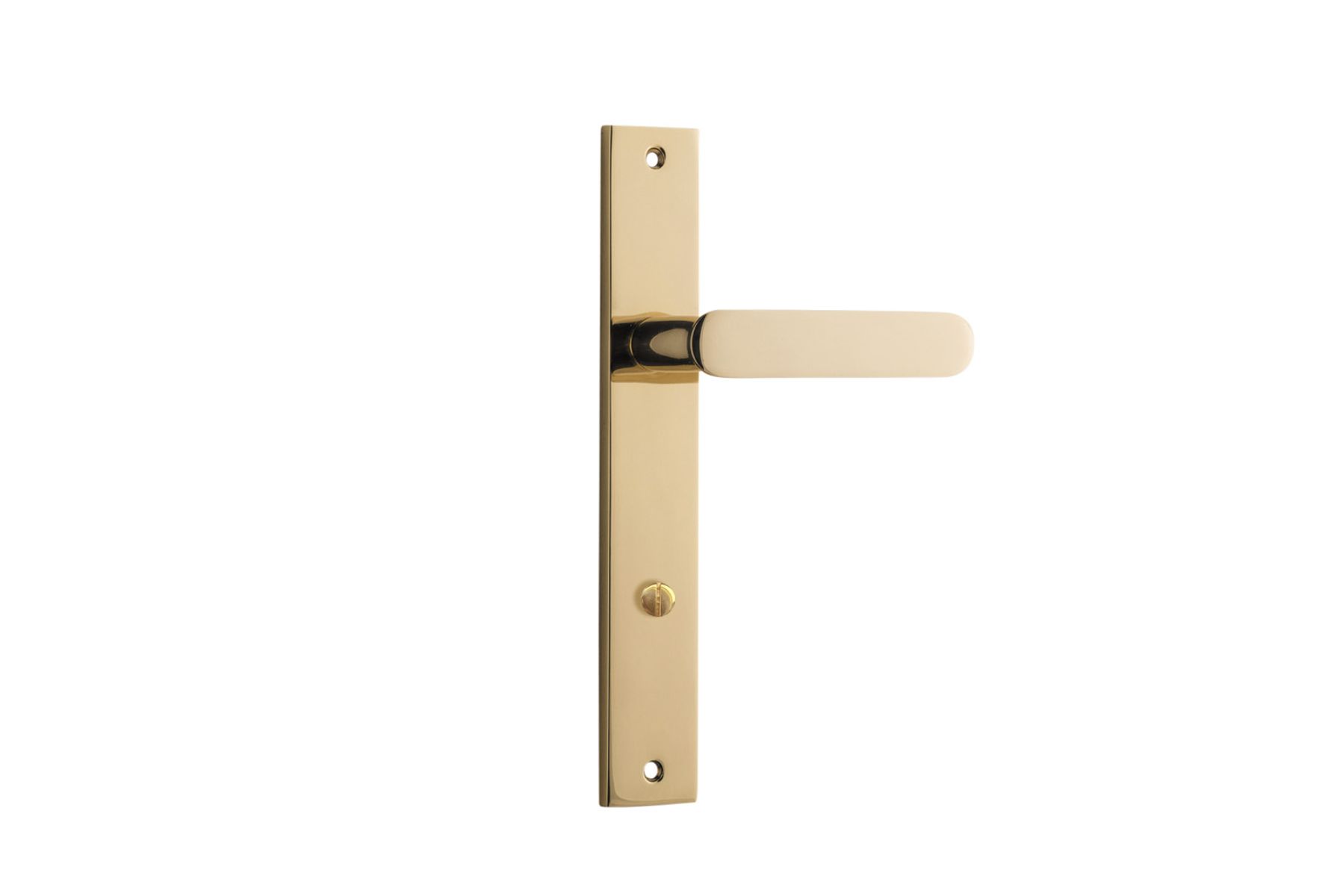10248 - Bronte Lever - Rectangular Backplate - Polished Brass - Passage