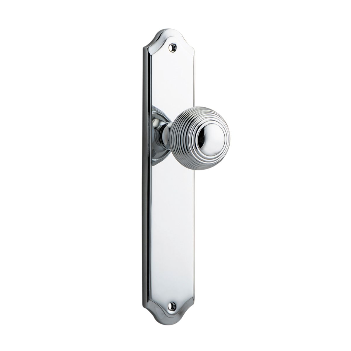 11830 - Guildford Knob - Shouldered Backplate - Polished Chrome - Passage