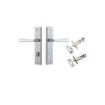 12378KPRIV60 - Copenhagen Lever - Steppedd Backplate Privacy Kit with Privacy Turn - Brushed Chrome - Privacy