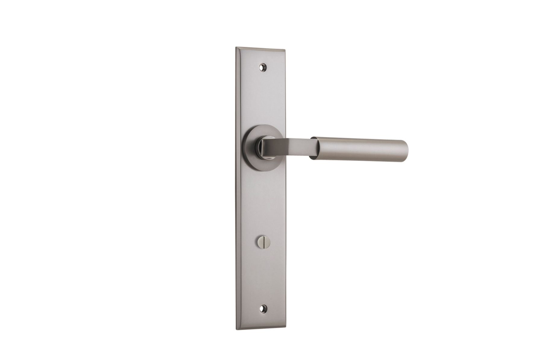 14794P85 - Berlin Lever - Chamfered Backplate - Satin Nickel - Privacy