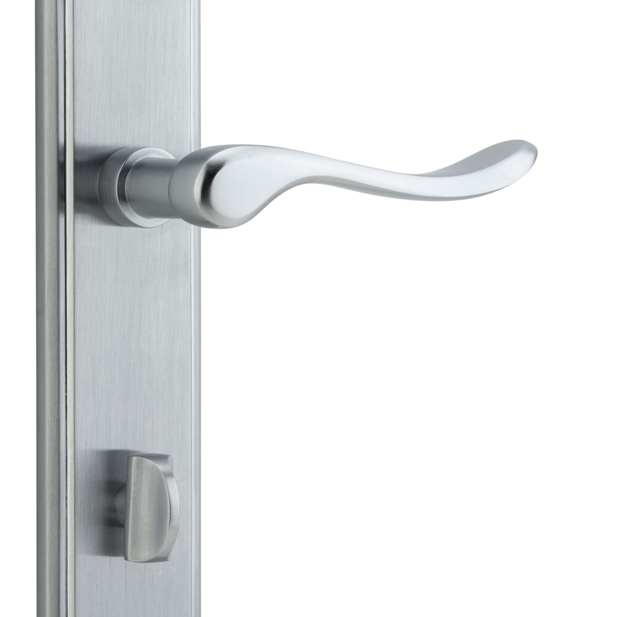 12426P85 - Stirling Lever - Stepped Backplate - Brushed Chrome - Privacy