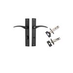 12704KPRIV60 - Oxford Lever - Rectangular Backplate Privacy Kit with Privacy Turn - Matt Black - Privacy