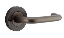 20351KIBPRIV60 - Oslo Lever - Round Rose (Inbuilt Privacy) - Signature Brass - Privacy