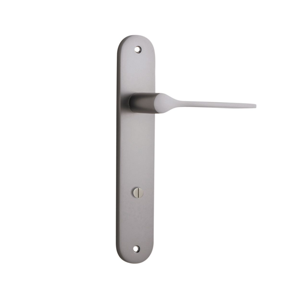 14770P85 - Como Lever - Oval Backplate - Satin Nickel - Privacy