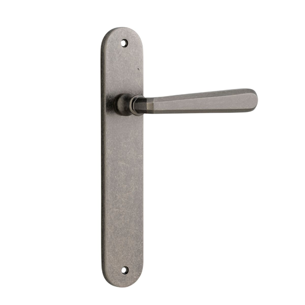 13876 - Copenhagen Lever - Oval Backplate - Distressed Nickel - Passage