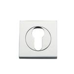 20024 - Euro Escutcheons -  Square - Polished Chrome